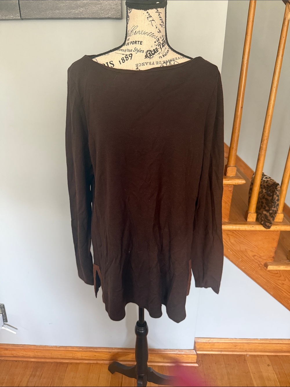 Ralph Lauren Women's Long Sleeve Boatneck Top - Brown